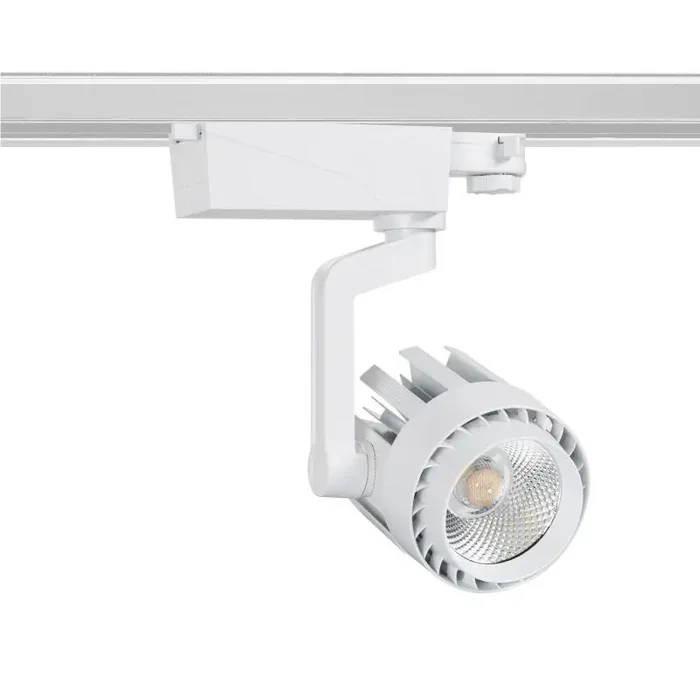Three Circuit 30W Cool White LED Track Light Dora – White – Online Lighting