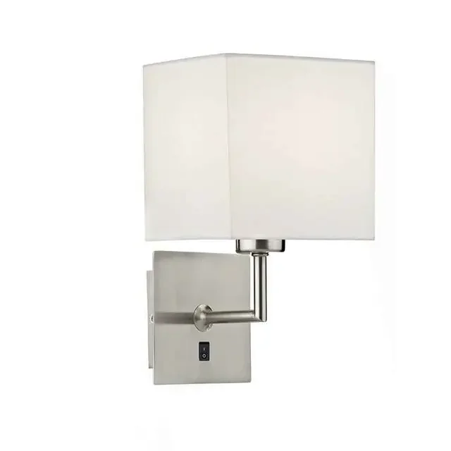 Tibet Satin Chrome with Shade Wall Light
