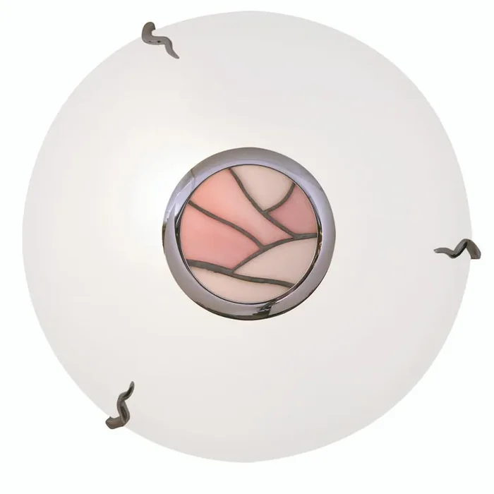 Tiffany Tiffany Pink 2 Lamp Round Flush Light
