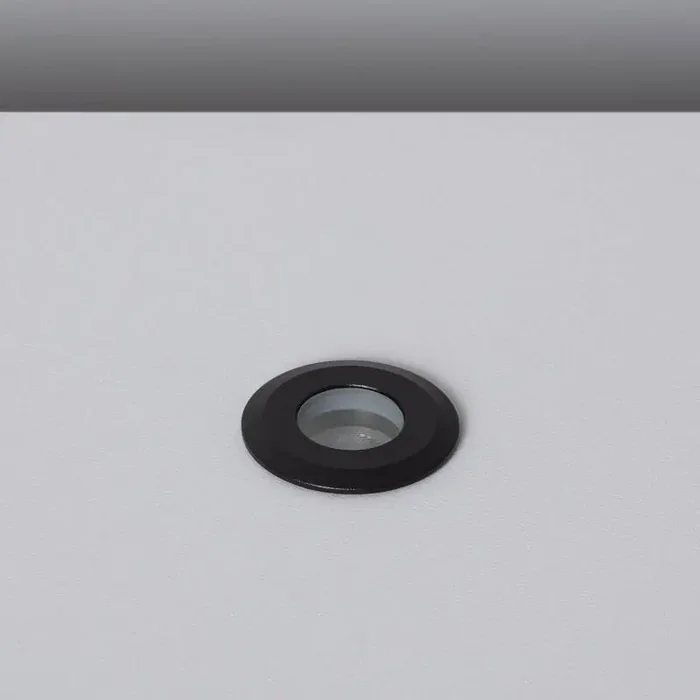 Tiziano 1W Warm White LED Recessed Ground Light IP65 – Black – Online Lighting