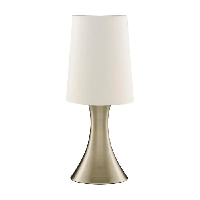 Touch Table Lamp – Antique Brass Base & Fabric Shade (0483TOU3922AB)
