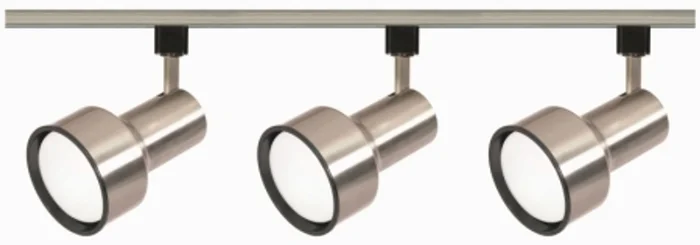 Track Lighting Kits Brushed Nickel Three Light Track Kit in Brushed Nickel (72|TK340)