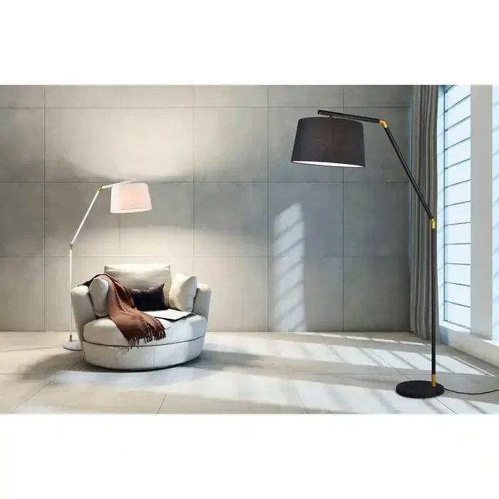 Tracy Black Floor Lamp – Requires UK Plug Adaptor