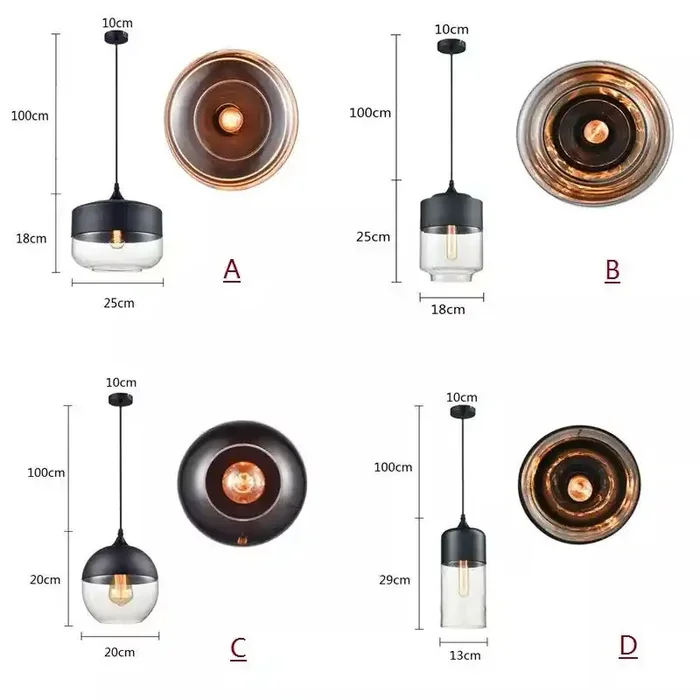 Traditional Glass Ceiling Hanging Lamp – Vintage Metal & Glass