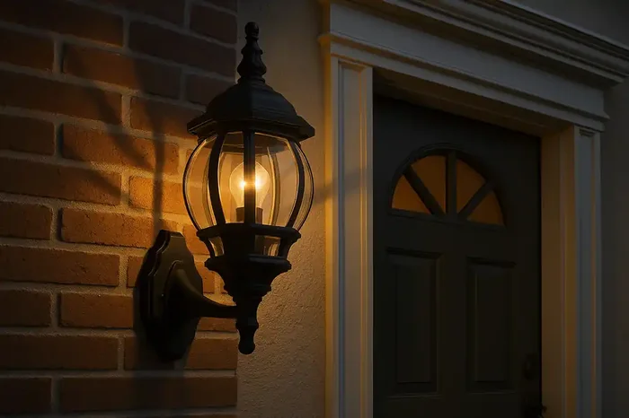 Traditional Large Black Outdoor Wall Light – IP44 Garden Lighting