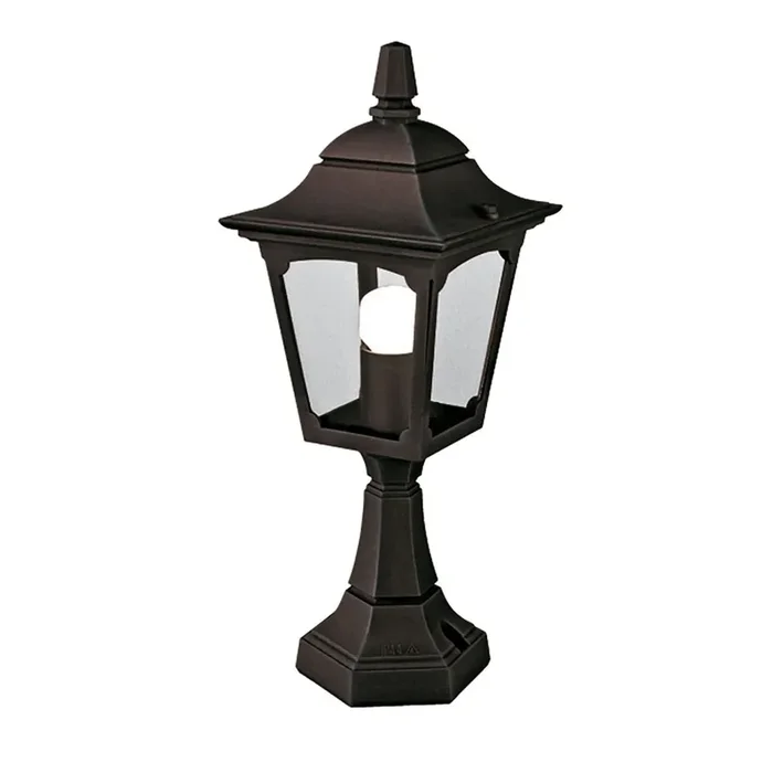 Traditional Outdoor Pedestal Mini lantern – Black (0178CHACPM4)