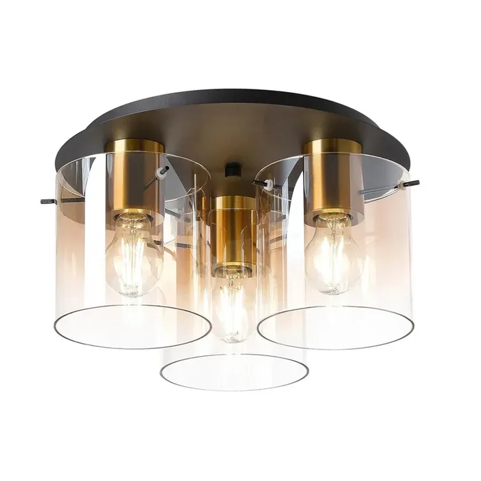 Travis Gold 3 Light Flush
