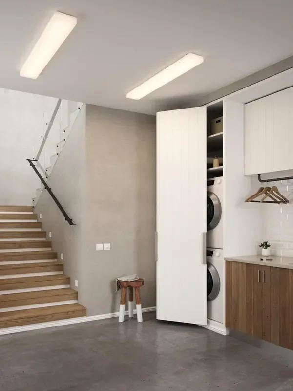 Trenton 23W White Batten LED Flush Ceiling Light