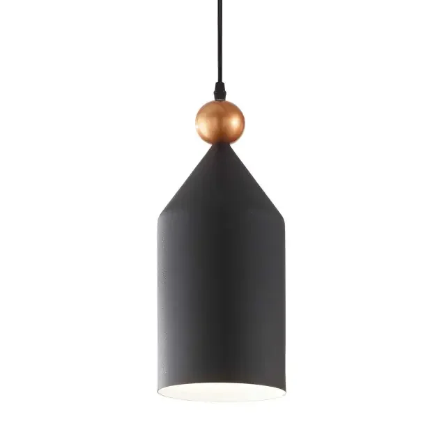 Triade-1 SP1 Grey with Golden Sphere Bar Pendant Light