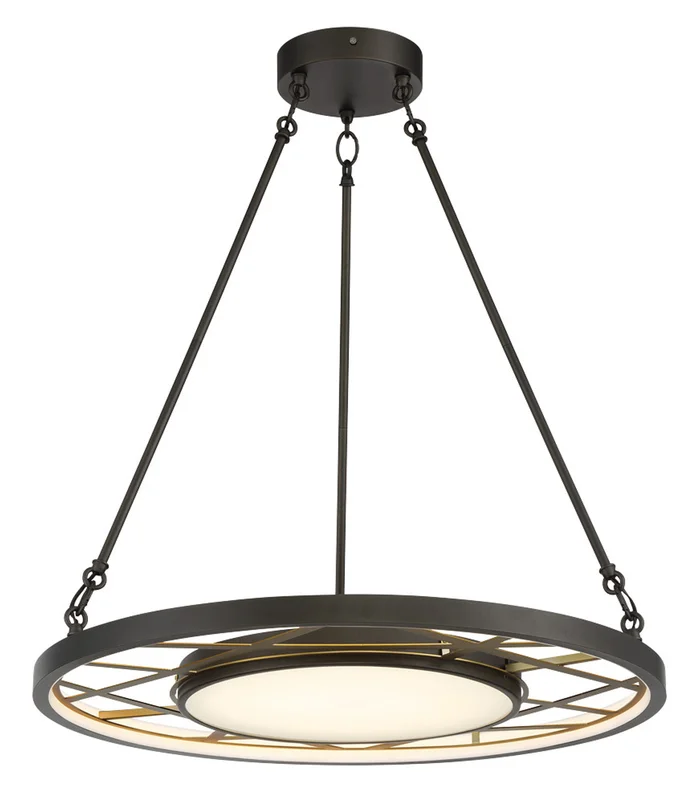 Tribeca by Robin Baron LED Pendant in Smoked Iron And Soft Brass (29|N7527-716-L)