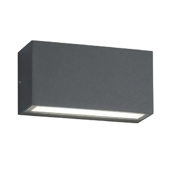 Trio 226960242 LED Anthracite Outdoor Rectangular Up & Down Wall Light IP65