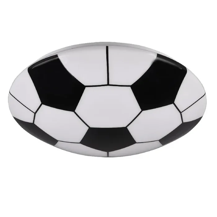Trio R62941101 LED Black & White Modern Round Football Flush Light 36cm
