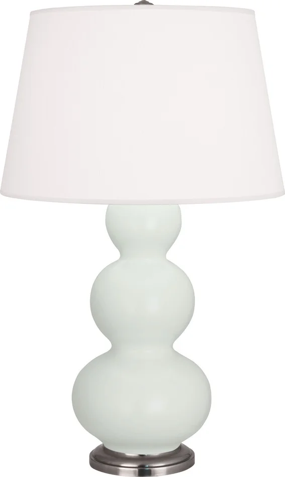 Triple Gourd One Light Table Lamp in Matte Celadon Glazed Ceramic w/Antique Silvered (165|MCL42)