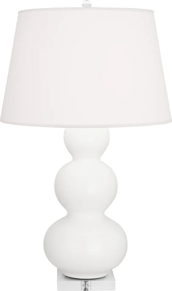 Triple Gourd One Light Table Lamp in Matte Lily Glazed Ceramic w/Lucite (165|MLY43)