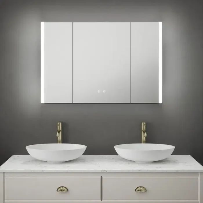 Triple Tunable LED Mirror Cabinet with Speaker & Shaver Socket 1050 x 700 mm (1356BALSY9046TRI)