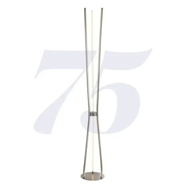 Tripod 3 Light Satin Nickel Led Floor Lamp