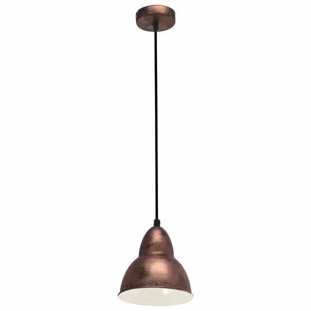 Truro Antique Copper Coloured Steel Pendant Light