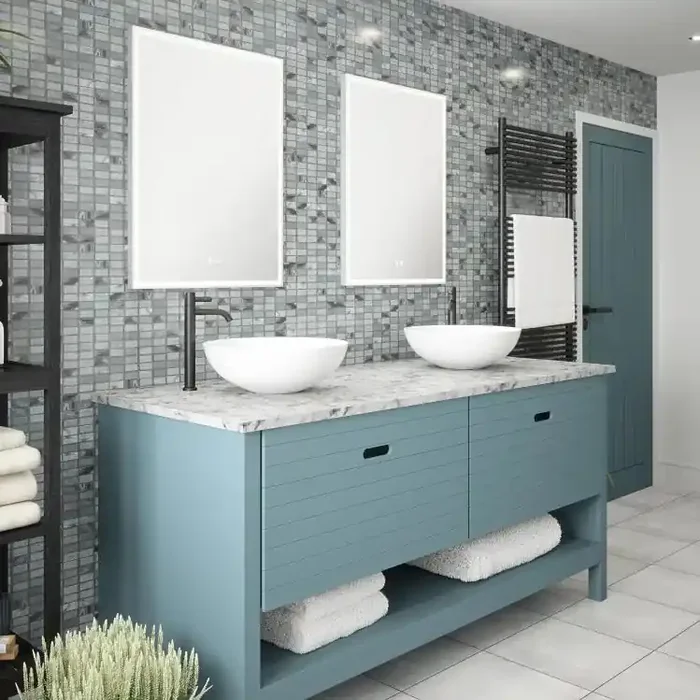 Tunable LED Bathroom Mirror 600 x 800 mm IP44 Dimmable Demister (1356STRSY9008)