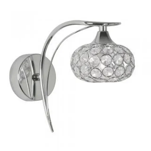 Tuolon Polished Chrome with Crystal DIffuser Wall Light