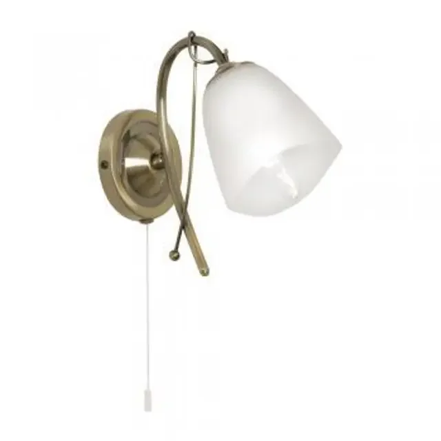 Turin Antique Brass with Opal Glass Wall Light