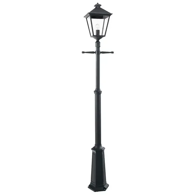 Turin Grande Black IP54 Post Light