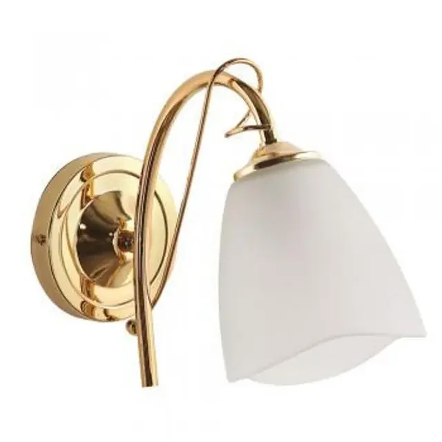 Turin Polished Brass with Opal Glass Wall Light