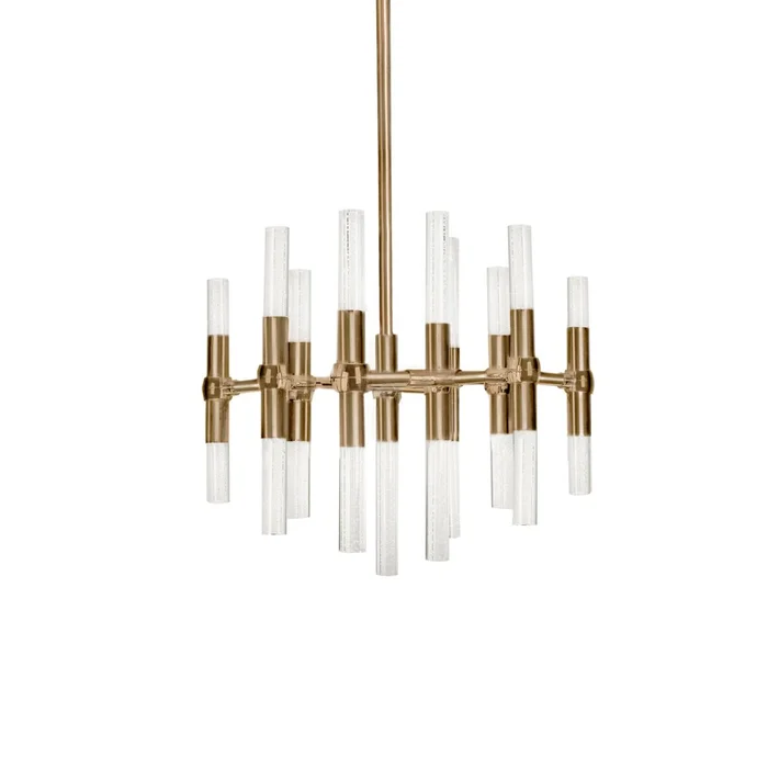 Turin Vintage Brass Chandelier by Kuzco