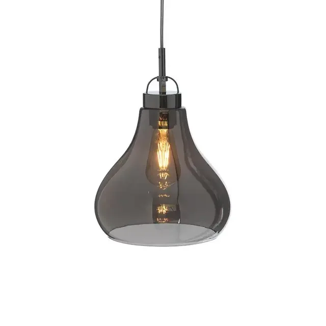 Turua Chrome with Smoked Glass Pendant Light