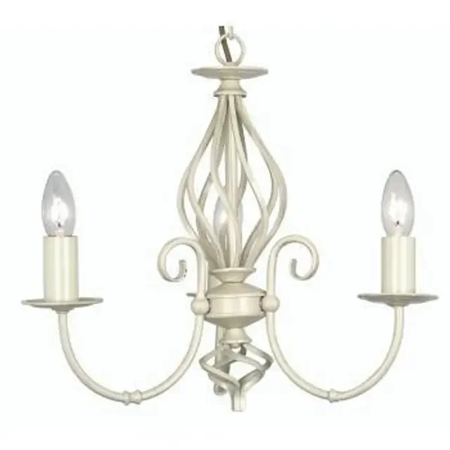 Tuscany 3 Light Ivory Dual Mount Pendant Light