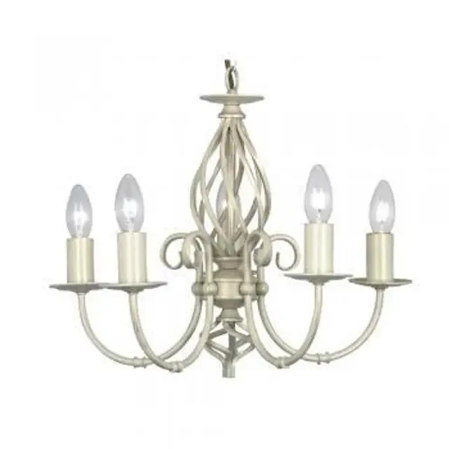 Tuscany 5 Light Ivory Dual Mount Pendant Light