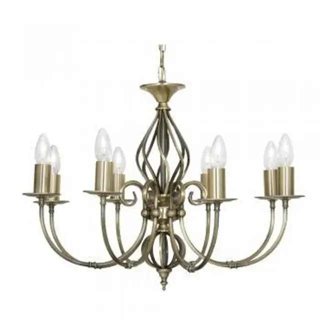 Tuscany 8 Light Antique Brass Dual Mount Pendant Light