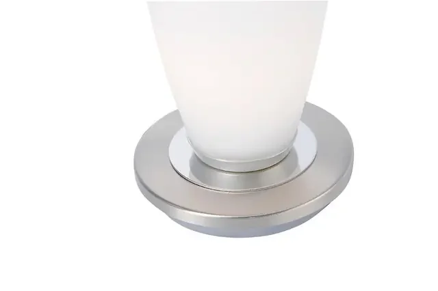 TYRA Satin Steel with Opal Glass Touch Dim Table Lamp