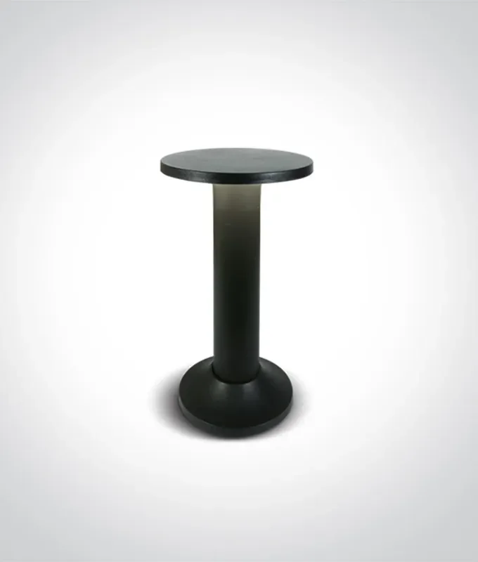 Ultra Modern LED Slim Black Exterior Bollard Light Height 300mm