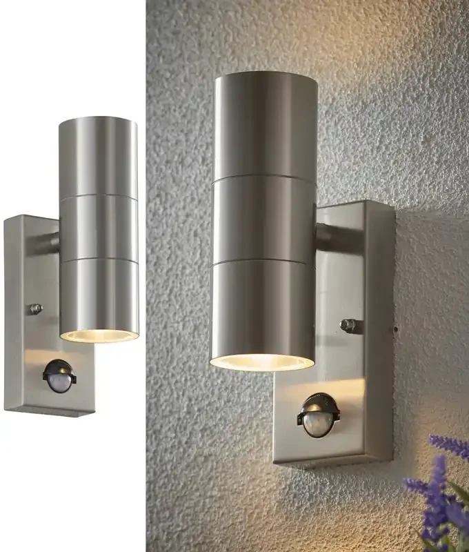 Up & Down Exterior Cylindrical Steel Wall Light
