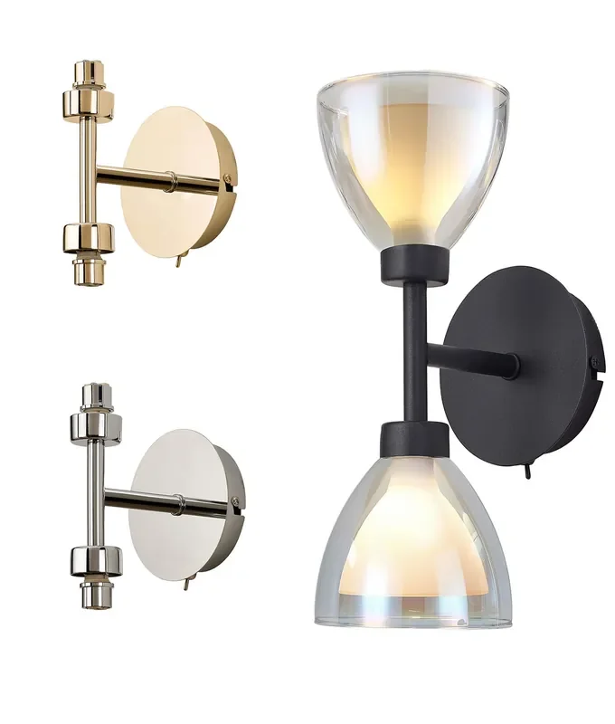 Up & Down Wall Light for Optional Glass Shades