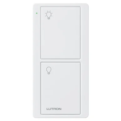 UPJ2-2B-WH-L01 Lutron 2-BUTTON Pico Smart Remote, With Light Icons – White –