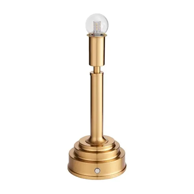 Upton Brushed Aged Brass Base Only Rechargeable LED Table Lamp