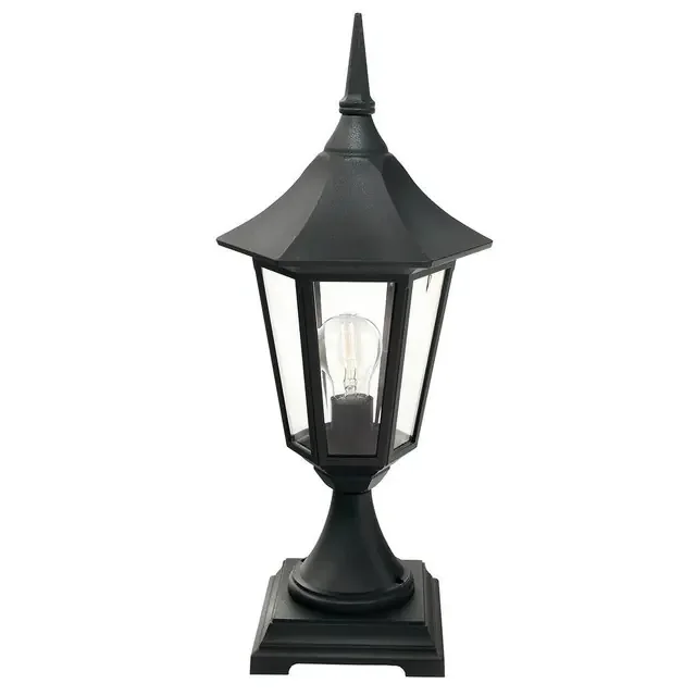 Valencia Black IP54 Top Post Light