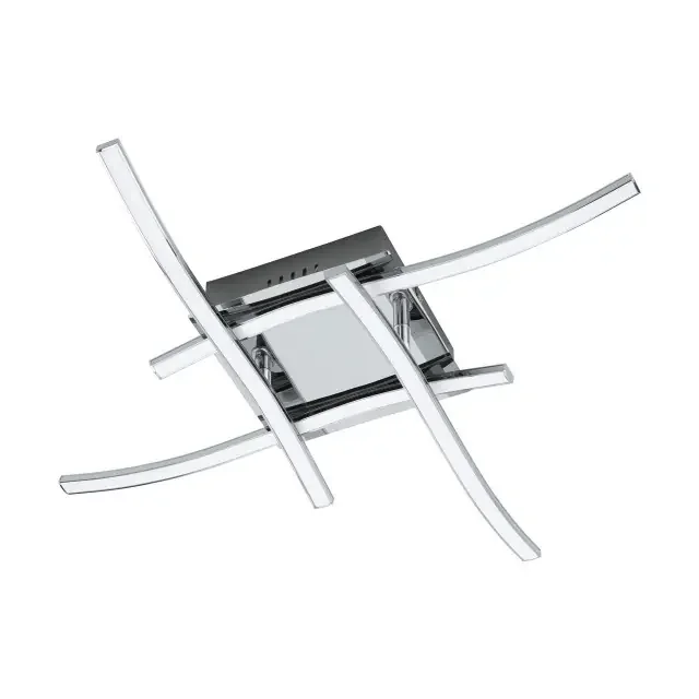 Valmora 4 Light Chrome and White Ceiling Light