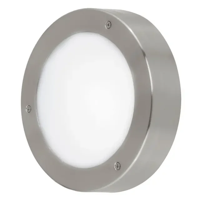 Vento Stainless Steel with Opal IP44 Ceiling or Wall Light