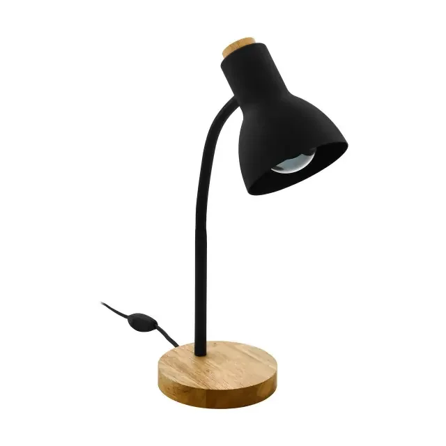 Veradal Wood and Black Adjustable Table Lamp