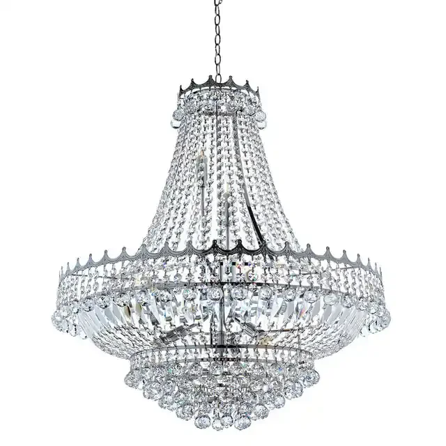 Versailles 13 Light Chrome and Clear Crystal Pendant Light