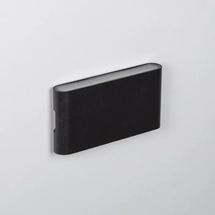 Vesta 12W Aluminium Black LED Wall Lamp with Double Sided Lighting – Ledkia