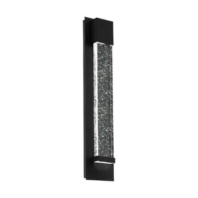 Villagrazia Black with Bubble Glass 40cm IP44 LED Wall Light