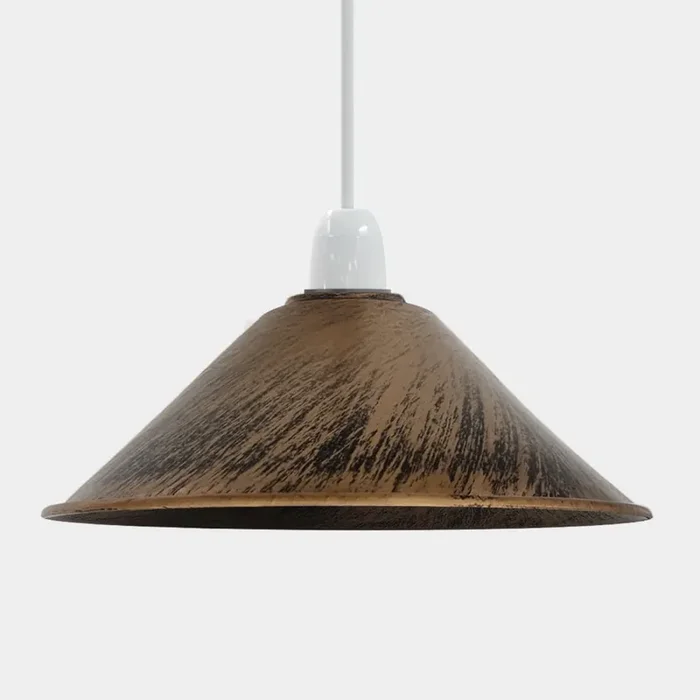 Vintage 22x10cm Cone Light Shades – Easy Fit Ceiling Pendant