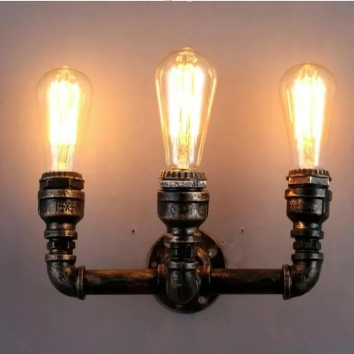 Vintage Industrial Indoor Wall Pipe Lamp Steampunk