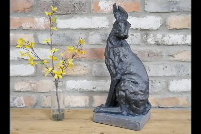 Vintage Style Bronze Hare Ornament