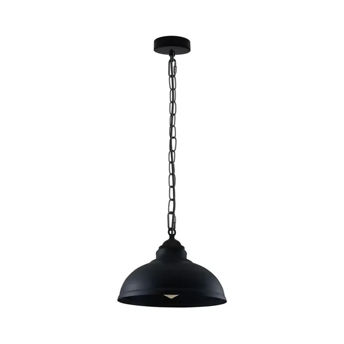 Vintage Style Industrial Chain Pendant Light in 4 Colours – Dome Lamp Holder