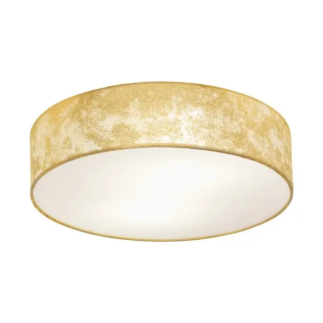 Viserbella 380 Champagne with Gold Fabric Shade Ceiling Light
