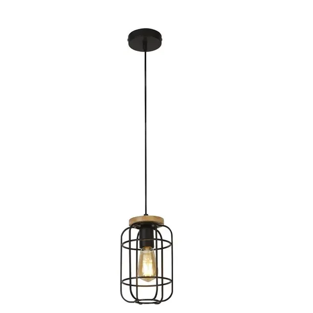 Vision Cage Matt Black Bar Pendant Light